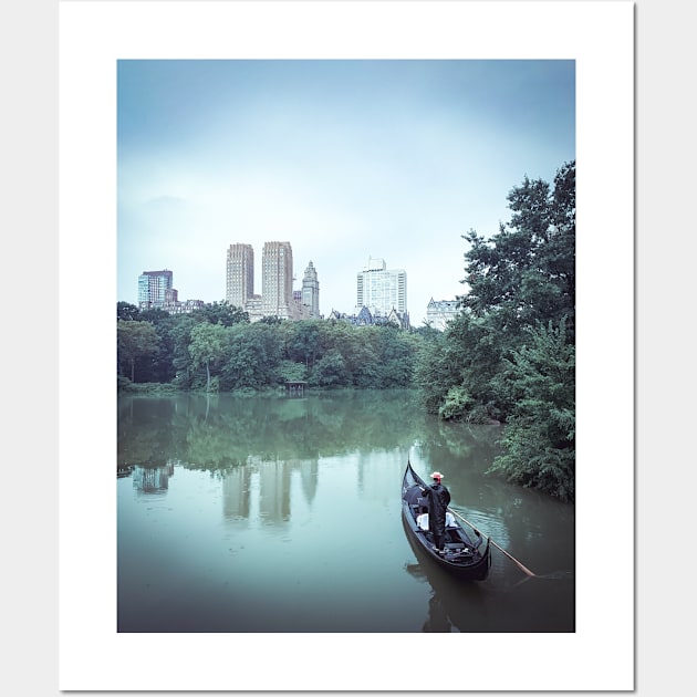 Central Park Gondola Boat Ride New York City Wall Art by eleonoraingrid